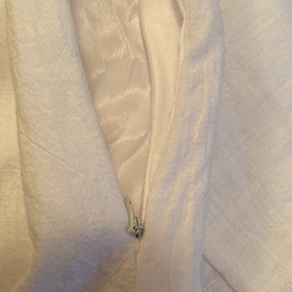 Sun Dress Cotton S/S Tiered Babydoll V neck White Size LARGE - Picture 8 of 10